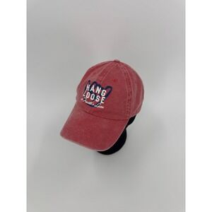 Quake City Caps Truetts Luau Chick-fil-A Hang Loose Red Washed Cotton Hat OSFM
